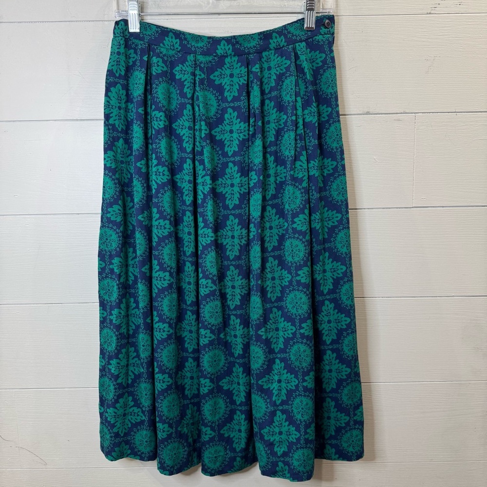 Vintage 1980s EUC Country Sophisticates by Pendleton Blue Green Floral Size 12